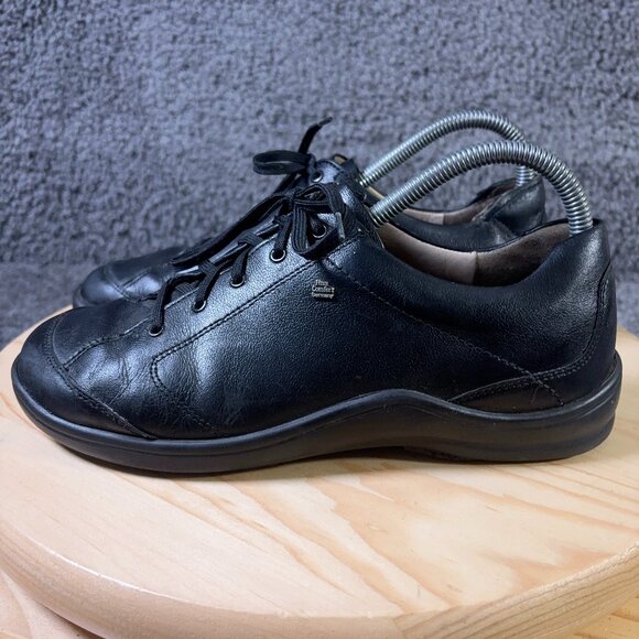 Finn Comfort Shoes Cusco Oxford Womens Size 8 Leather Black Made in Germany - Picture 1 of 8